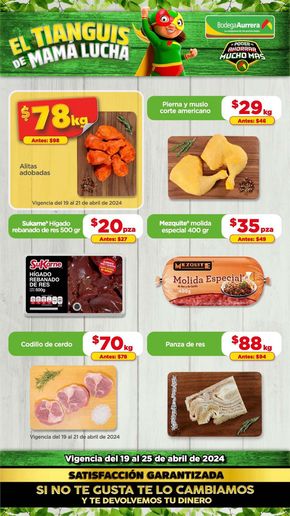 Ofertas de Supermercados en Arandas | El Tianguis de Bodega Aurrera | 22/4/2024 - 25/4/2024