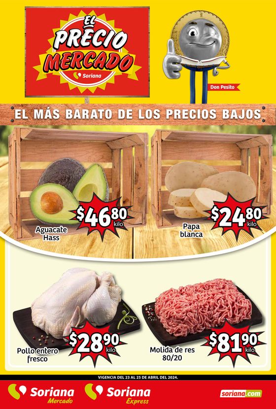 Catálogo Soriana Express en Guadalajara | Martes y Miércoles del Campo Mercado | 24/4/2024 - 25/4/2024