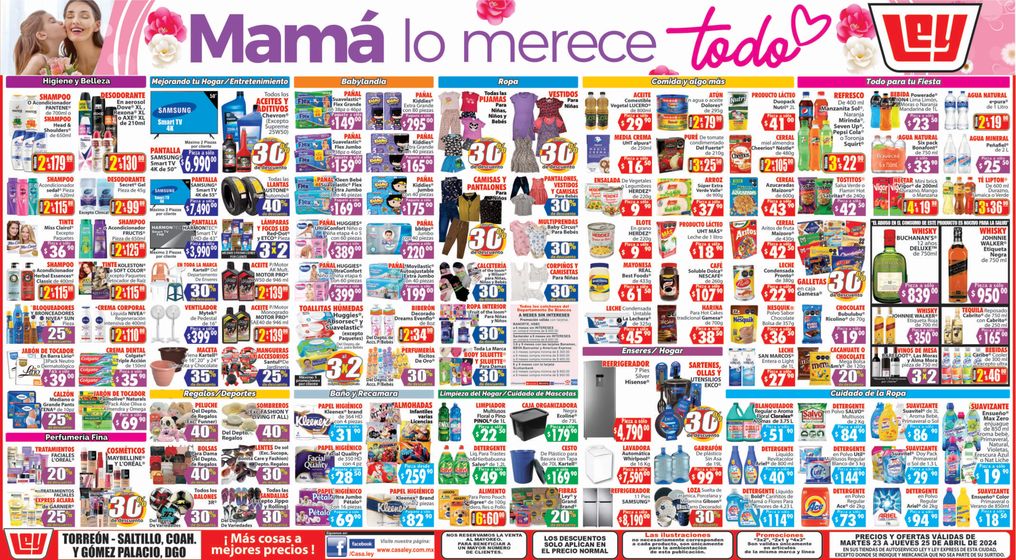 Catálogo Casa Ley en Torreón | Mamá lo merece todo | 24/4/2024 - 25/4/2024