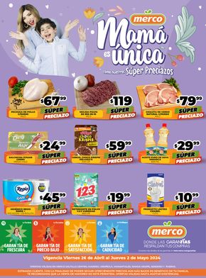Ofertas de Supermercados en Saltillo | Merco - Mamá es única de Merco | 26/4/2024 - 2/5/2024