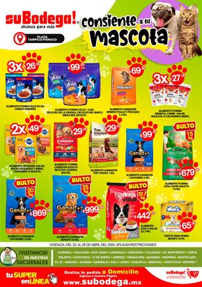 Ofertas de Supermercados en Tantoyuca | Consiente a tu mascota de SuBodega | 26/4/2024 - 28/4/2024