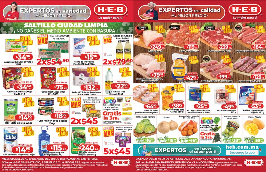 Catálogo HEB en Saltillo | Reba Jados  | 26/4/2024 - 29/4/2024