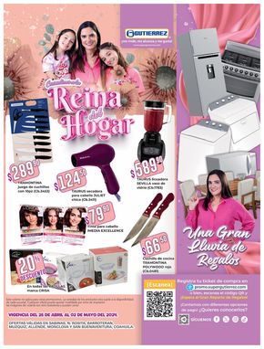 Ofertas de Supermercados en Allende (COAH) | Reina del Hogar de Super Gutierrez | 29/4/2024 - 2/5/2024