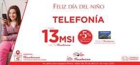 Ofertas de Tiendas Departamentales en Ciudad López Mateos | Feliz día del niño - Telefonía de Sanborns | 29/4/2024 - 1/5/2024