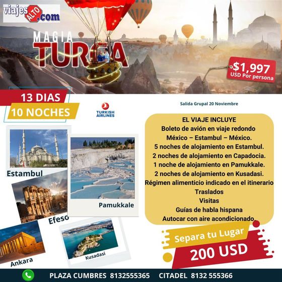 Catálogo Viajes Alto en Guadalupe (Nuevo León) | Magia Turca | 2/5/2024 - 31/5/2024