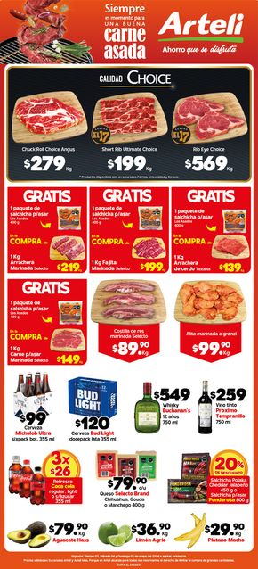 Ofertas de Supermercados en Ciudad Valles | Carne Arteli de Arteli | 3/5/2024 - 5/5/2024