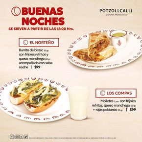 Ofertas de Restaurantes en Azcapotzalco | Buenas Noches de Potzollcalli | 3/5/2024 - 31/5/2024