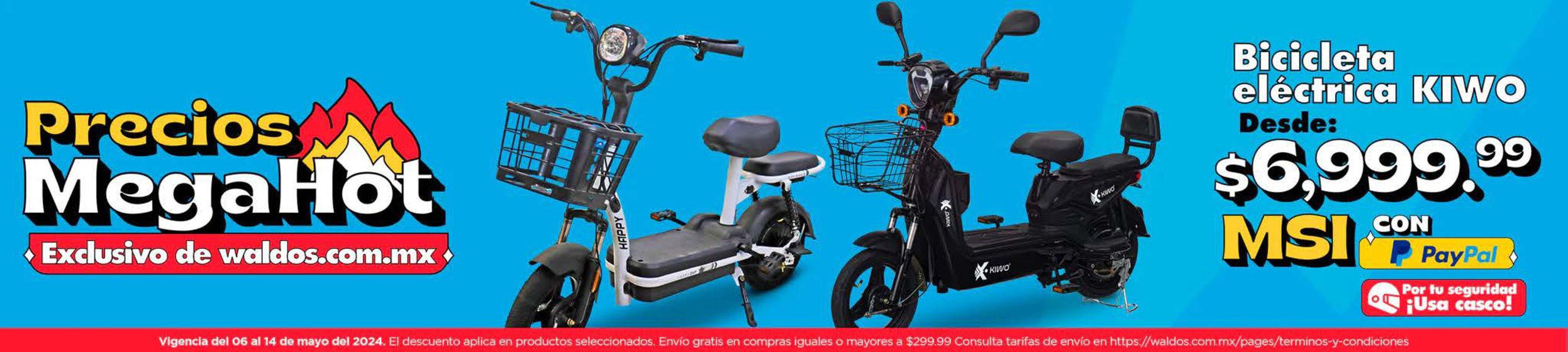 Catálogo Waldos en Uriangato | Precios Megahot - Bicicletas Kiwo | 7/5/2024 - 14/5/2024
