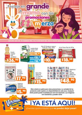 Ofertas de Supermercados en Mocorito | Festeja en grande de Merza | 8/5/2024 - 16/5/2024