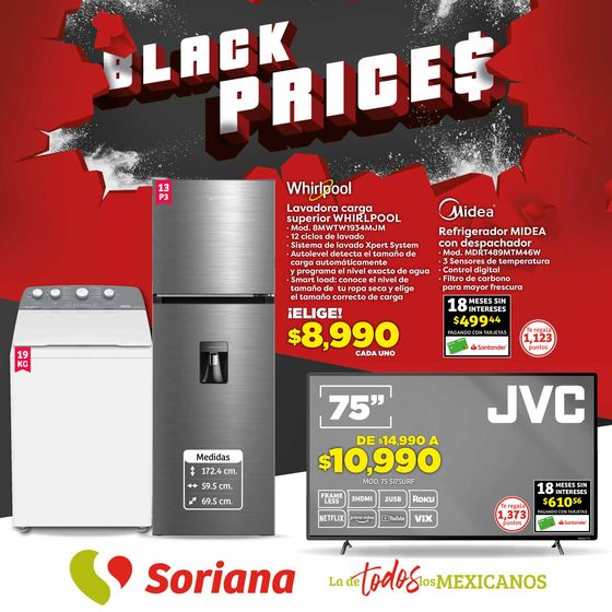 Catálogo Soriana Híper en Tapachula de Córdova y Ordóñez | Folleto Black Prices | 9/5/2024 - 14/5/2024