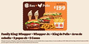 Ofertas de Restaurantes en Los Mochis | Family King de Burger King | 9/5/2024 - 6/10/2024