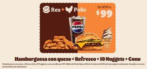Catálogo Burger King en Naucalpan (México) | Hamburguesa con queso | 9/5/2024 - 6/10/2024