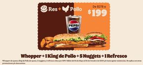 Catálogo Burger King en Minatitlán (Veracruz) | Whopper + King de Pollo | 9/5/2024 - 6/10/2024