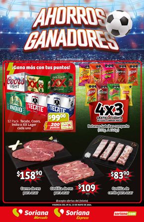 Ofertas de Supermercados en Mixquiahuala | Ahorros Ganadores Mercado de Soriana Mercado | 10/5/2024 - 13/5/2024