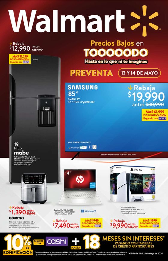 Catálogo Walmart en Ecatepec de Morelos | Walmart - Precios Bajos en Tooooodo | 13/5/2024 - 14/5/2024