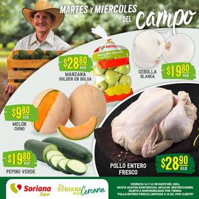 Ofertas de Supermercados en El Sauzal de Rodríguez | Martes y miércoles del campo Súper de Soriana Súper | 15/5/2024 - 16/5/2024