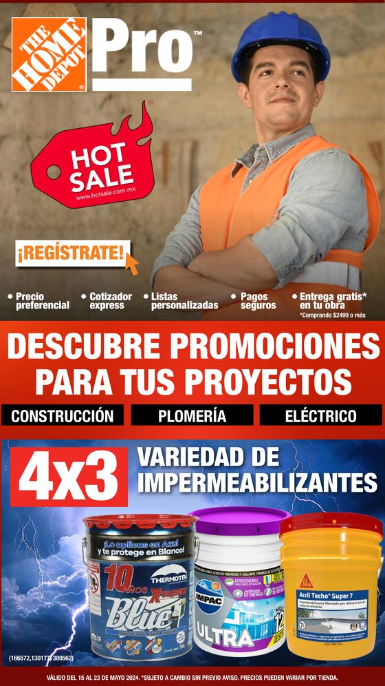 Catálogo The Home Depot en Miguel Hidalgo | The Home Depot PRO - Hot Sale | 15/5/2024 - 23/5/2024
