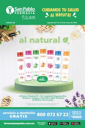 Catálogo Farmacia San Pablo en Miguel Hidalgo | Cuidamos tu salud Al Natural | 12/5/2024 - 18/5/2024