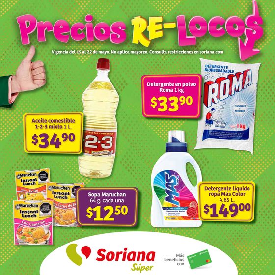Catálogo Soriana Súper | Precios Re- Locos Súper | 16/5/2024 - 23/5/2024