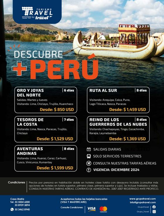Catálogo Grupo Travel en Miguel Hidalgo | Descubre Perú | 20/5/2024 - 30/11/2024