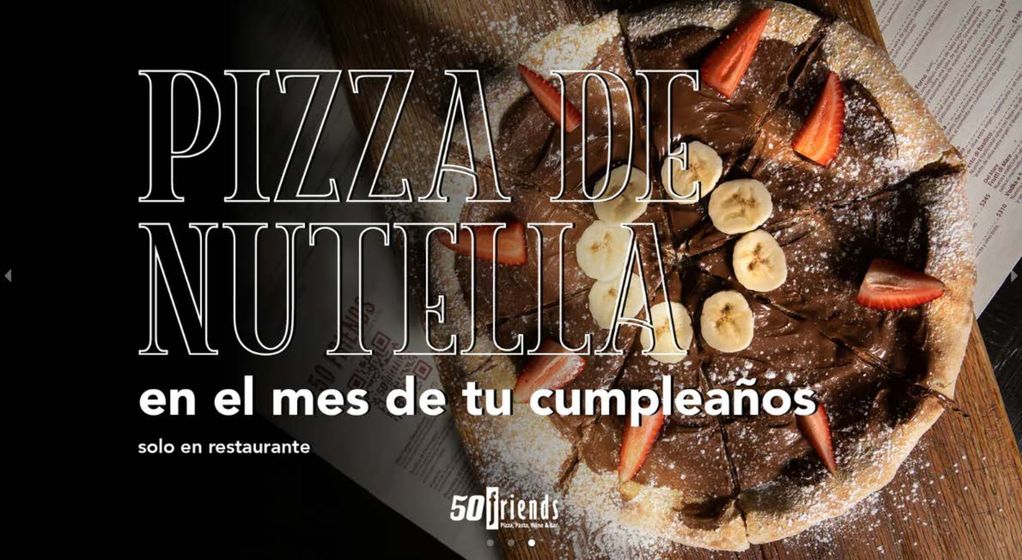 Catálogo 50 friends | Pizza de nutella | 22/5/2024 - 31/12/2024