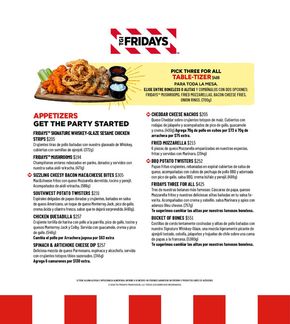 Catálogo Fridays | Menú - Appetizers | 22/5/2024 - 31/8/2024