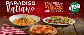 Ofertas de Restaurantes en Iztacalco | Paradiso Italiano de Italianni's Pizza | 22/5/2024 - 31/8/2024