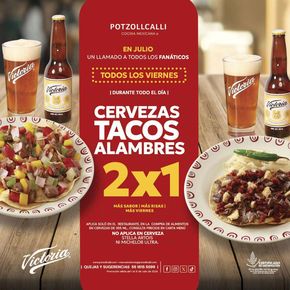 Ofertas de Restaurantes en San Jorge Pueblo Nuevo | Cervezas Tacos Alambres de Potzollcalli | 2/7/2024 - 31/7/2024