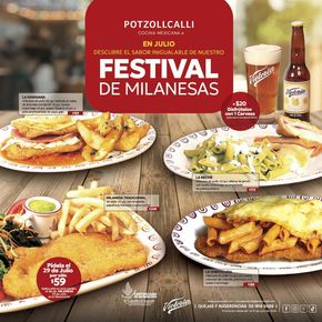 Ofertas de Restaurantes | Festival de Milanesas de Potzollcalli | 2/7/2024 - 31/7/2024