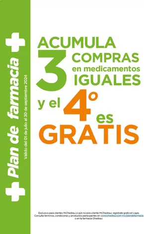 Ofertas de Supermercados en Cuajinicuilapa | Plan de Farmacia de Chedraui | 17/7/2024 - 30/9/2024