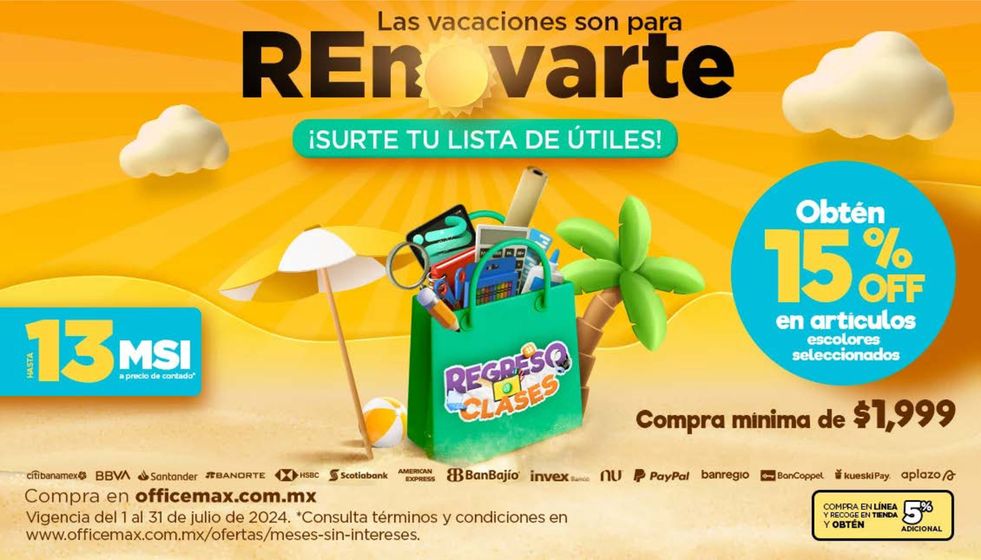 Catálogo OfficeMax en Santiago de Querétaro | REnovarte | 18/7/2024 - 31/7/2024