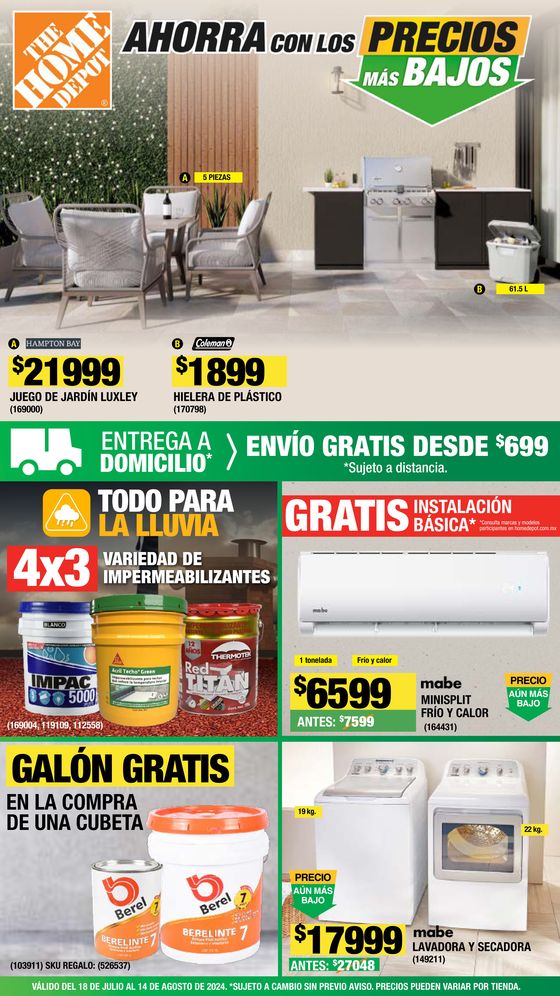 Catálogo The Home Depot en Naucalpan (México) | Ahorra con los precios más bajos - The Home Depot | 22/7/2024 - 14/8/2024