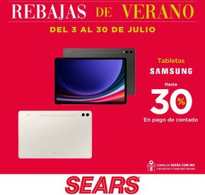 Catálogo Sears en Zapopan | Rebajas de Verano - Tabletas Samsung | 22/7/2024 - 30/7/2024