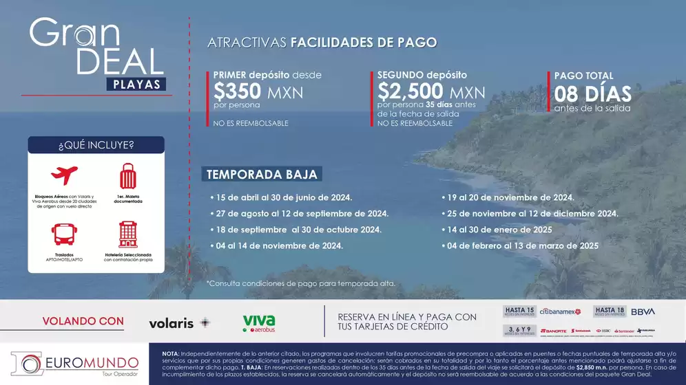 Catálogo Euromundo en Guadalajara | Gran Deal - Temporada Baja | 7/8/2024 - 31/1/2025