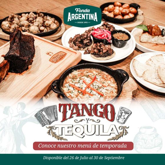 Catálogo Fonda Argentina en Tlalpan (CDMX) | Tango y Tequila | 7/8/2024 - 30/9/2024