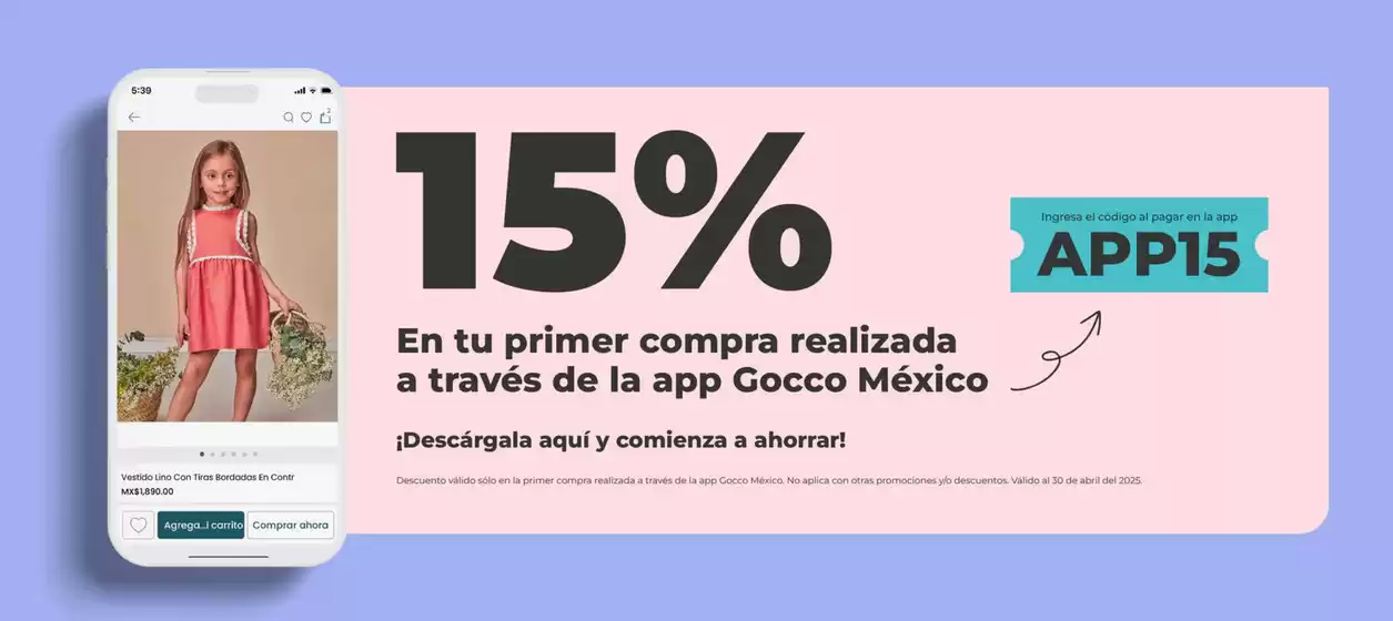 Catálogo Gocco en Ciudad de México | 15% off en tu primer compra | 16/9/2024 - 30/4/2025