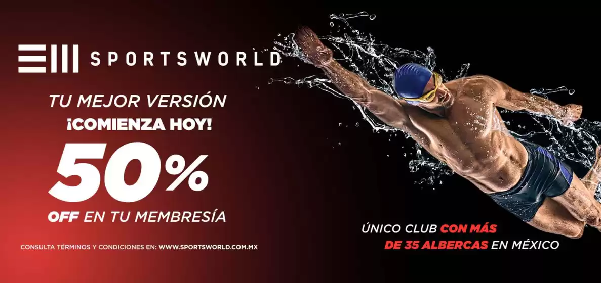 Catálogo Sports World en Monterrey | 50% off en tu membresia | 17/9/2024 - 31/12/2024