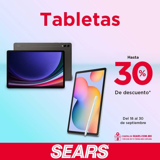 Catálogo Sears en Veracruz | Sears - Tabletas | 20/9/2024 - 30/9/2024