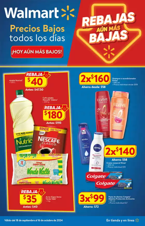 Catálogo Walmart en San Salvador Tizatlali | Rebajas aún más bajas | 23/9/2024 - 16/10/2024