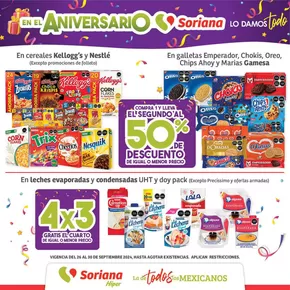 Ofertas de Supermercados en Villa Cuauhtémoc | Fin de Semana Híper de Soriana Híper | 27/9/2024 - 30/9/2024