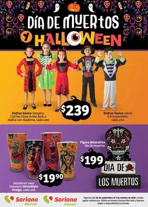 Ofertas de Supermercados en Villa Cuauhtémoc | Día de Muertos de Soriana Mercado | 27/9/2024 - 10/10/2024