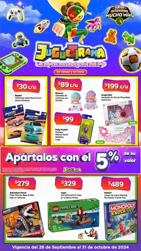 Ofertas de Supermercados en Miguel Auza | Juguetirama de Bodega Aurrera | 2/10/2024 - 31/10/2024