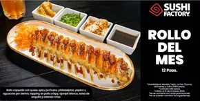 Ofertas de Restaurantes en Tepic | Rollo del mes  de Sushi Factory | 3/10/2024 - 31/10/2024