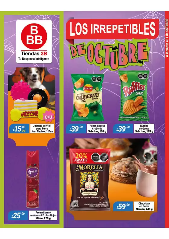 Catálogo Tiendas 3B en Heróica Puebla de Zaragoza | Los Irrepetibles de Octubre | 11/10/2024 - 31/10/2024