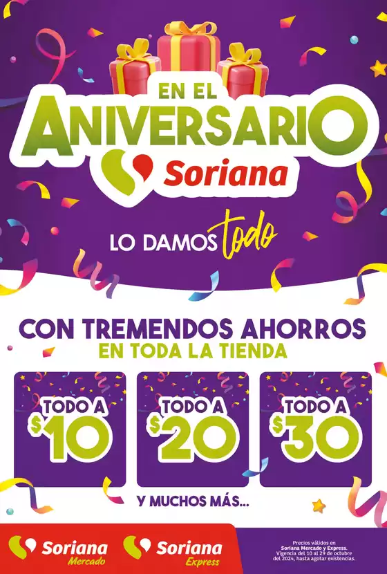 Catálogo Soriana Mercado en León | Folleto Aniversario Soriana Mercado | 11/10/2024 - 29/10/2024