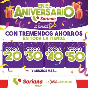 Catálogo Soriana Híper en Ciudad Juárez | Folleto Aniversario Soriana Híper | 11/10/2024 - 29/10/2024