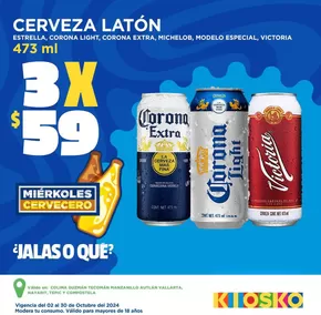 Catálogo Kiosko en Ciudad de México | Miérkoles Cervecero | 14/10/2024 - 30/10/2024