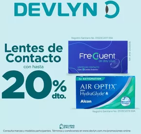 Ofertas de Ópticas en Tijuana | Lentes de contacto con hasta 20% de descuento de Devlyn | 15/10/2024 - 31/10/2024