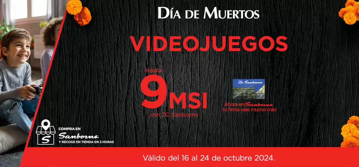 Catálogo Sanborns en Cancún | Día de Muertos - Videojuegos | 16/10/2024 - 24/10/2024