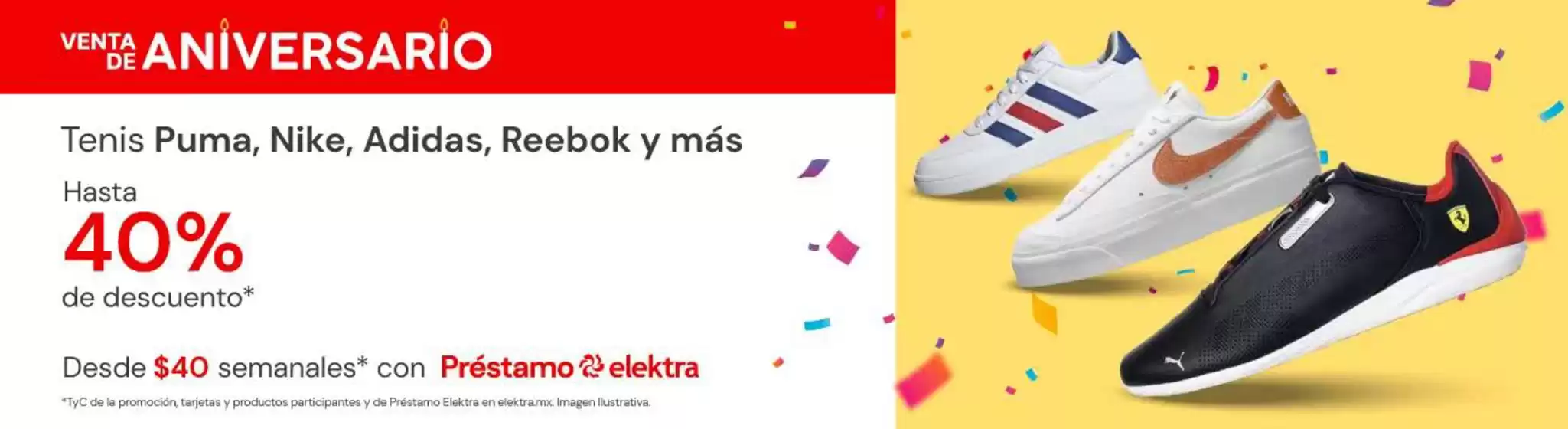 Catálogo Elektra en Monterrey | Venta de Aniversario - Tenis | 21/10/2024 - 21/10/2024